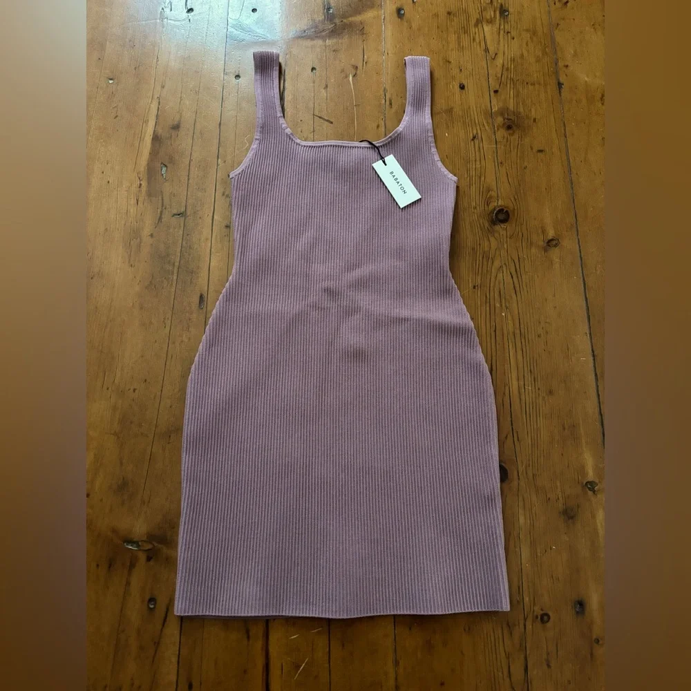 Babaton Sculpt Knit mini dress, size XS, mauve - Picture 1 of 2